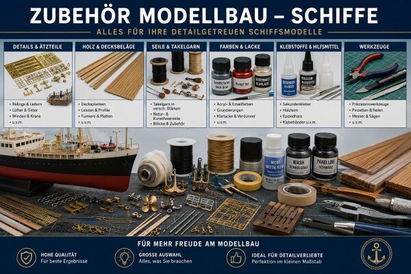 Modellbaukästen Schiffe, Zubehör &amp;...