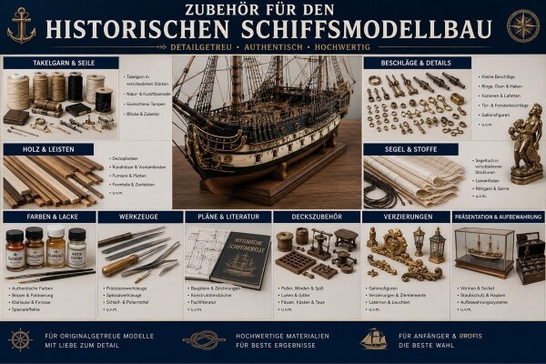 Schiffsmodelle Zubehör
Zubehör für...