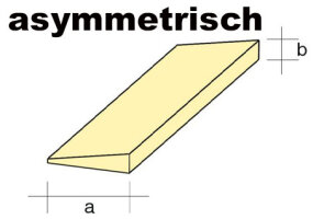 Endleisten asymmetrisch