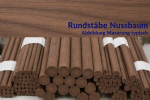 Rundstäbe Nussbaum