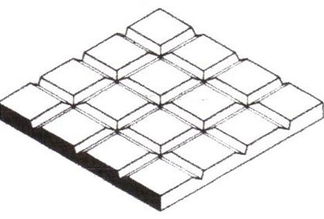 Gehwegplatten
Gehwegplatten im Plastikmodellbau...