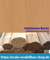 Buche Holzleiste  0,6/0,7 x  9 mm