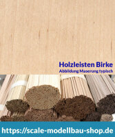 Birke Holzleiste  1 x  3 mm
