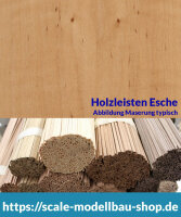Esche Holzleiste  1 x  2 mm