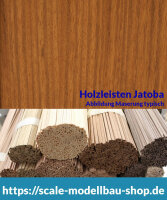 Jatoba Holzleiste  0,6/0,7 x 6 mm