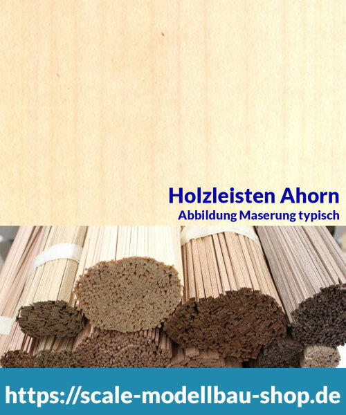 Ahorn Holzleiste  0,5 x  2 mm