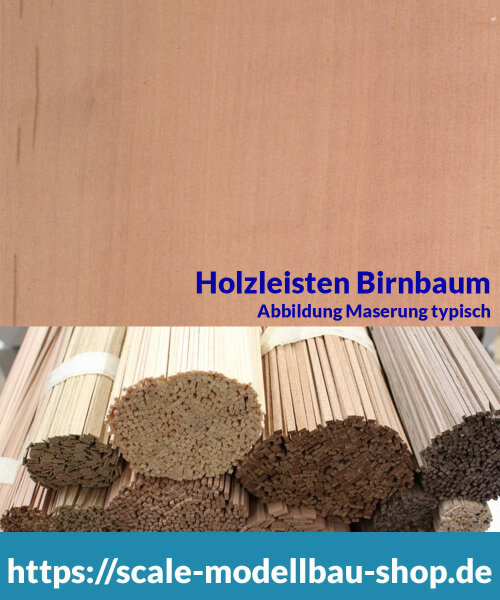 Birnbaum Holzleiste  0,5 x  5 mm
