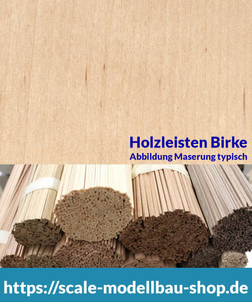 Birke Holzleiste  0,5 x  7 mm