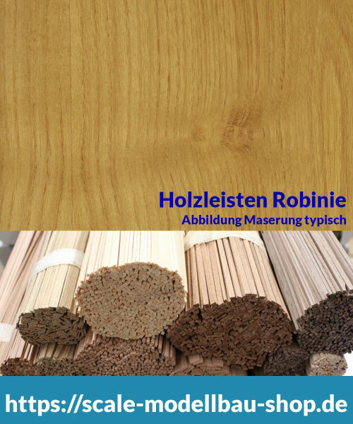 Robinie Holzleiste  0,6/0,7 x  7 mm