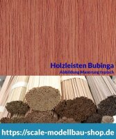Bubinga Holzleiste  2 x  2 mm