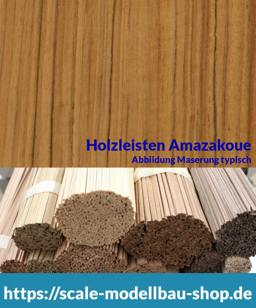 Amazakoue Holzleiste  0,5 x  9 mm