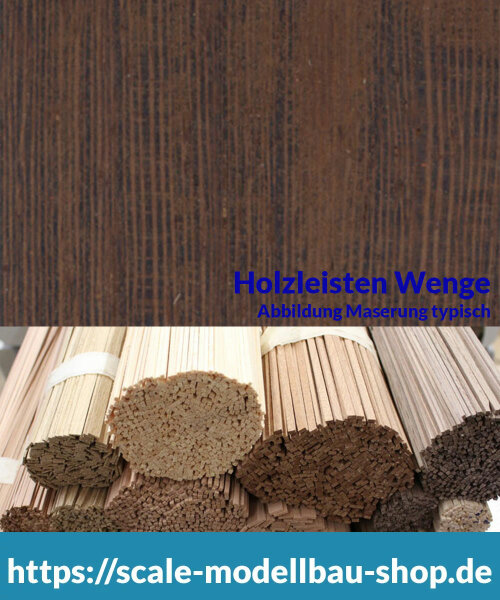 Wenge Holzleiste  0,6/0,7 x  9 mm