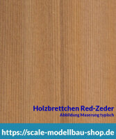 Red-Zeder Brettchen 100 x 1000 x  1 mm