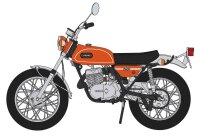 1/10 Yamaha Eduro DT250, Mandarin Orange