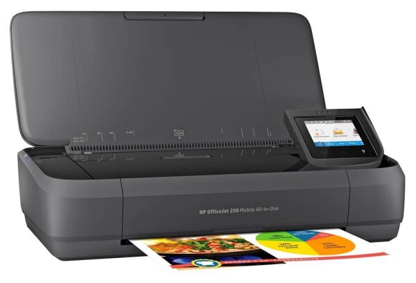 HP OfficeJet 250 Mobile All-in-One 3 in 1 Tintenstrahl-Multifunktionsdrucker schwarz