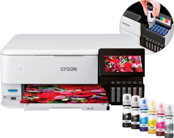 EPSON EcoTank ET-8500 3 in 1 Tintenstrahl-Multifunktionsdrucker weiß
