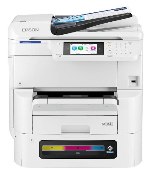 EPSON WorkForce Pro EM-C8100RDWF BAM 4 in 1 Tintenstrahl-Multifunktionsdrucker grau