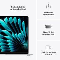 Apple MacBook Air 2025 38,9 cm (15,3 Zoll), 16 GB RAM, 256 GB SSD, Apple M4