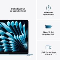 Apple MacBook Air 2025 34,5 cm (13,6 Zoll), 16 GB RAM, 512 GB SSD, Apple M4