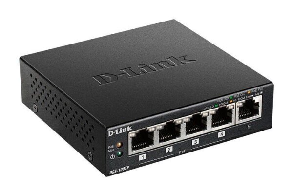 D-Link DGS-1005P Switch 5-fach