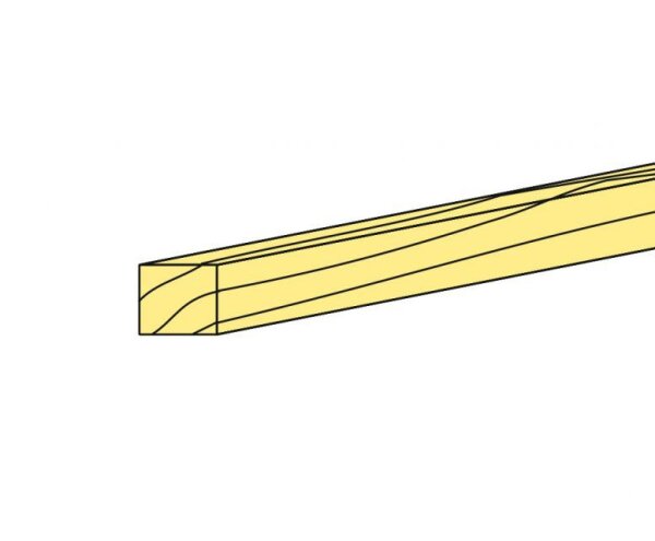 Abachi-Leiste 1000 mm 1 x 7 mm