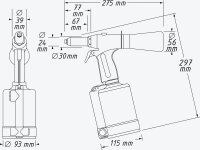 HAZET 9037N-2 Druckluft-Nietpistole