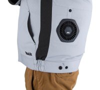 makita unisex Akku-Kühljacke DFJ213ZL hellgrau Größe L