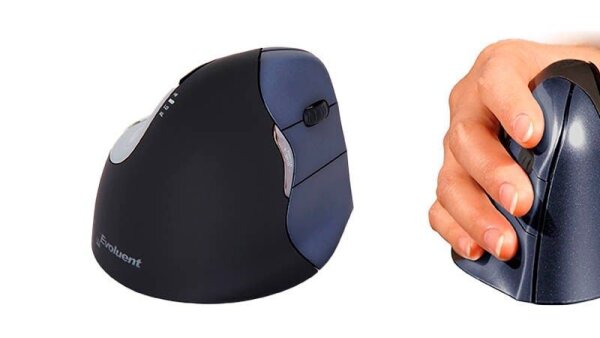 BAKKER ELKHUIZEN Evoluent 4 Wireless Maus ergonomisch kabellos blau, schwarz