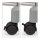 relaxdays Rollgarderobe silber Metall 94,0-160,0 x 95,0-165,0 cm, 1 St.
