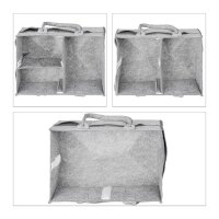 relaxdays Wickeltasche grau