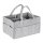 relaxdays Wickeltasche grau