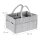 relaxdays Wickeltasche grau