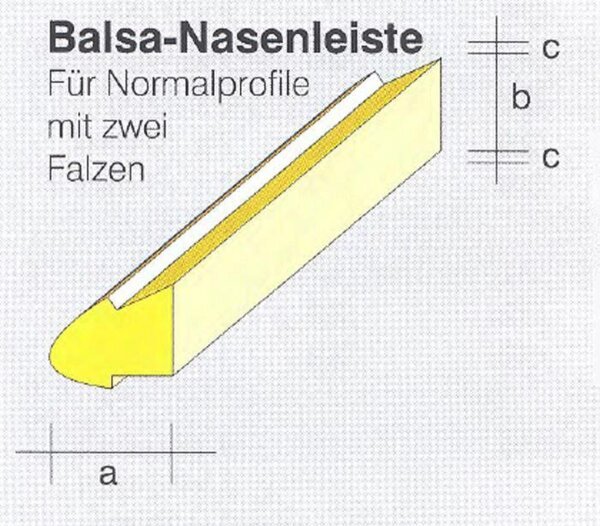 Balsa-Nas. 8x8 /950mm2Falz