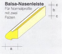 Balsa-Nas.14x13/950mm2Falz
