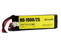 Dpower D-Power HD-1900 2S Lipo (7,4V) 30C - T-Stecker...
