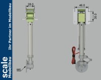 Dpower Phoenix elektrisches Einziehfahrwerk 2-Bein 90ø bis 7kg - für F4U Corsai