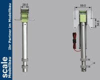 Dpower Phoenix elektrisches Einziehfahrwerk 2-Bein 90ø bis 12kg - für F4U Corsai