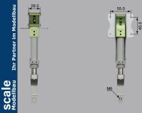 Dpower Phoenix elektrisches Einziehfahrwerk 3-Bein bis 15kg - für Tucano - 256cm