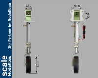 Dpower Phoenix elektrisches Einziehfahrwerk 3-Bein bis 8kg - für Tucano - 206cm