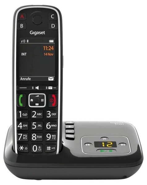 Gigaset E720A Schnurloses Telefon mit Anrufbeantworter schwarz