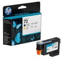 HP 72(C9384A) schwarz matt, gelb Druckkopf