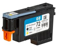 HP 72(C9384A) schwarz matt, gelb Druckkopf