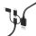 hama 3in1 Kabel 1,5 m schwarz, 1 St.