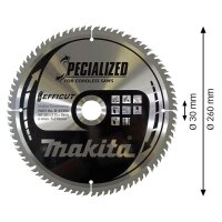 makita B-67290 EFFICUT Kreissägeblatt 260,0 mm, 80...