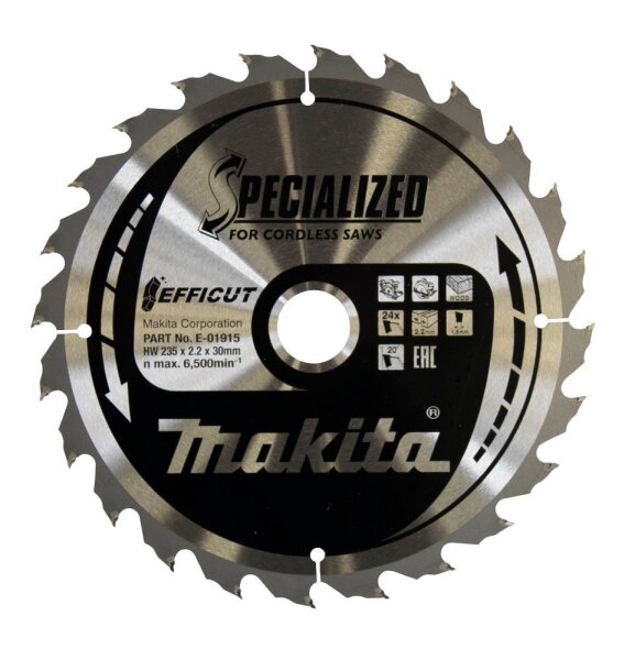 makita E-01915 EFFICUT Kreissägeblatt 235,0 mm, 24 Zähne, 1 St.