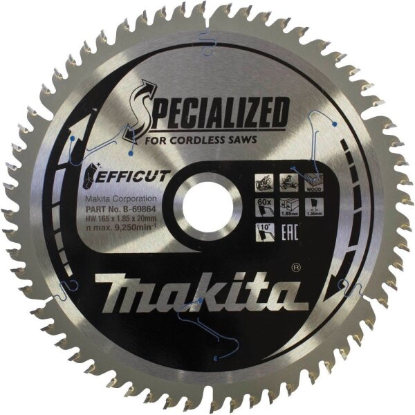 makita B-69864 EFFICUT Kreissägeblatt 165,0 mm, 60 Zähne, 1 St.