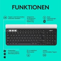 Logitech K780 Multi-Device Tastatur kabellos schwarz
