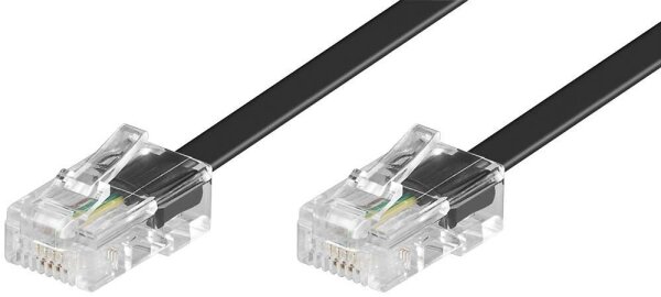 goobay RJ-45 (kurz) ISDN-Kabel 6,0 m schwarz, 1 St.
