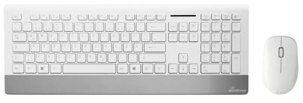 MediaRange MROS106 Tastatur-Maus-Set kabellos weiß