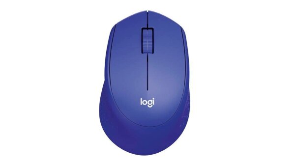Logitech M330 Silent Plus Maus kabellos blau